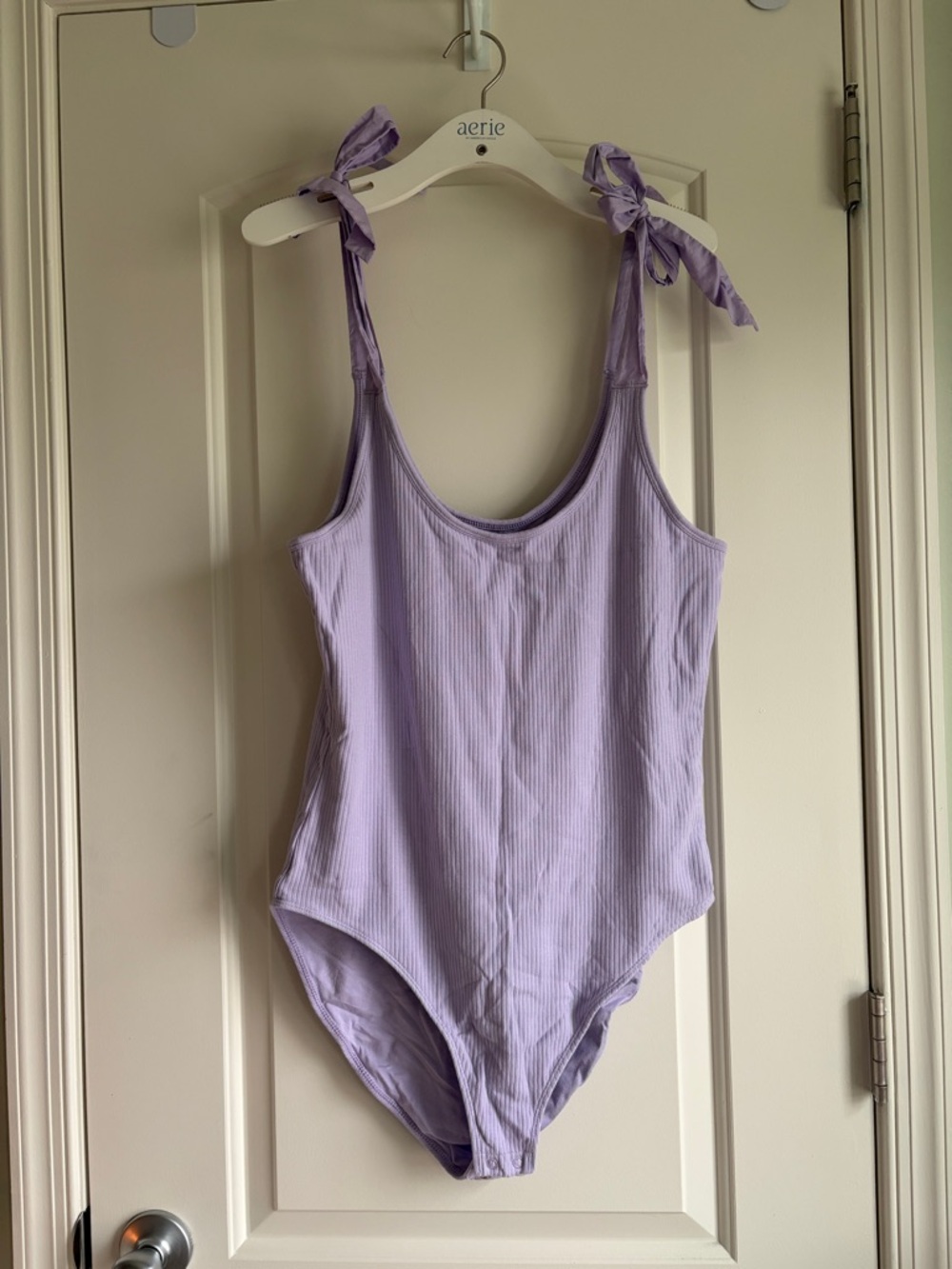 Old Navy Lilac Tie-Shoulder Bodysuit